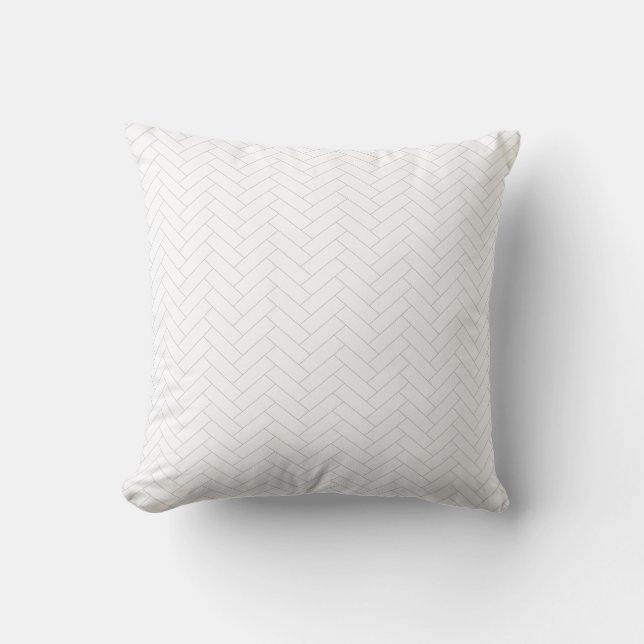 Coussin Motif classique blanc gris clair (Recto)