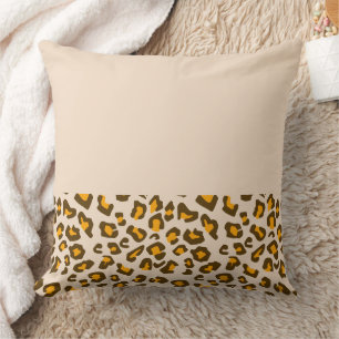 Coussin Motif classique d'impression de léopard sauvage