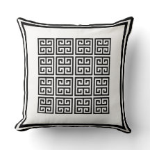 Motif clé grec géométrique noir et blanc moderne