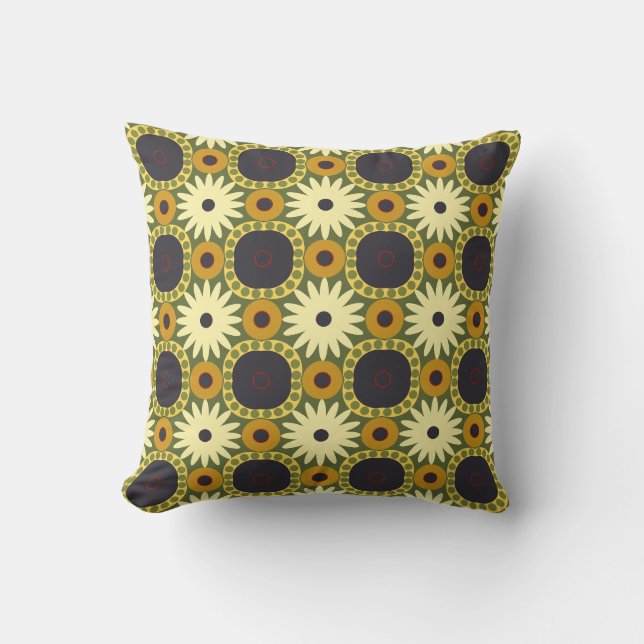 Coussin motif coloré boho (Recto)
