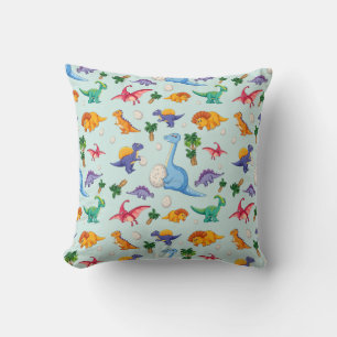 Coussin Motif coloré de dinosaures