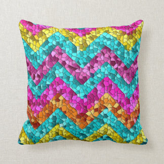 Coussin Motif coloré et d'amusement de tuile de mosaïque