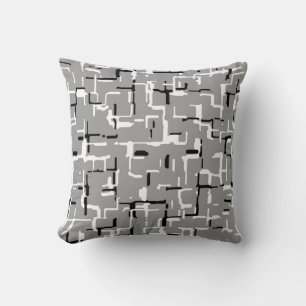 Coussin Motif cool noir blanc gris