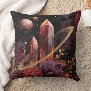 Coussin Motif cosmique champ d'étoiles améthyste de galaxi