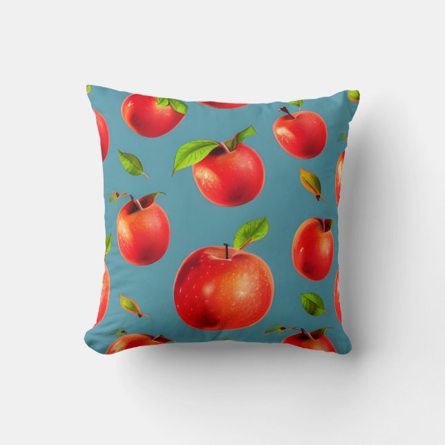 Coussin Motif Crisp Red Apples (Recto)