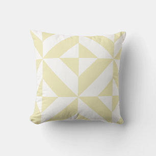 Coussin Motif Cube or déco pâle