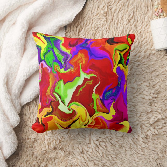 Coussin Motif d'abstractions colorées (Couverture)