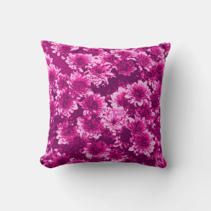 Coussin Motif Dahlia Graphique Moderne, Amethyst Purple