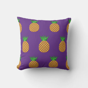 Coussin Motif D'Ananas Sur Arrière - plan Violet