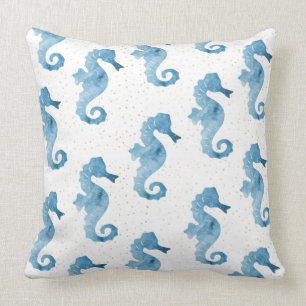 Coussin Motif d'aquarelle bleu clair