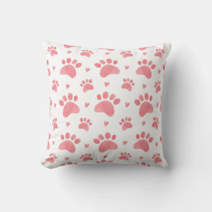 Coussin Motif d'aquarelle Cat Paws