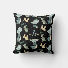 Coussin Motif d'aquarelle Cute Dinosaur