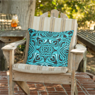 Coussin Motif d'art de carreaux bohème méditerranéen maroc