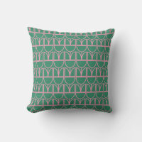 Motif d'art de la ligne florale verte et rose