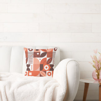 Coussin motif d'art géométrique Abstrait Brown