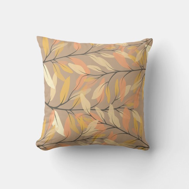 Coussin Motif d'automne de la feuille et de la branche mod (Recto)