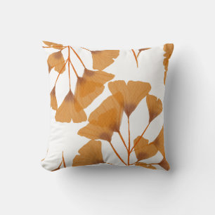 Coussin Motif d'automne Ginkgo Leaf