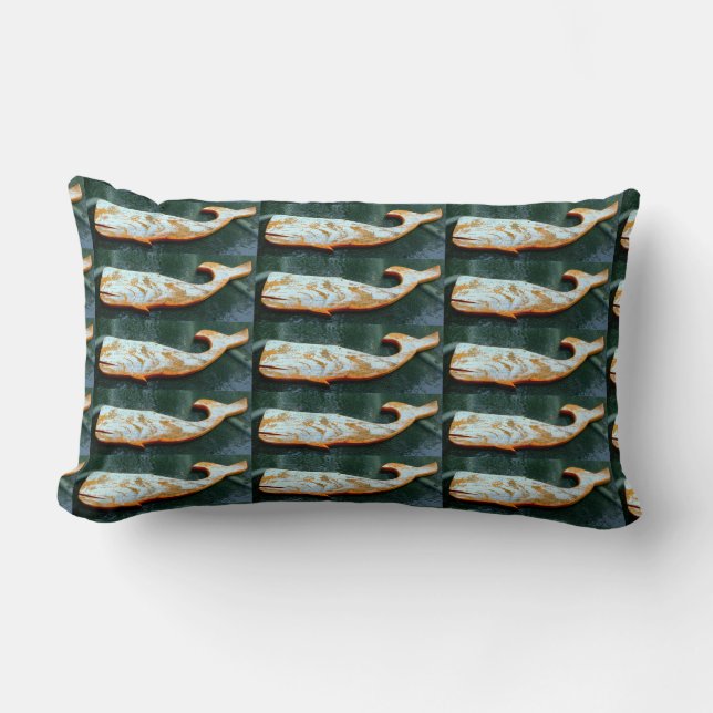 coussin motif de baleines (Recto)