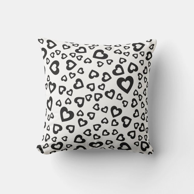 Coussin Motif de Black Hearts (Recto)