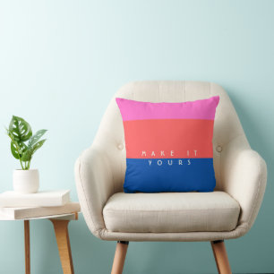 Coussin Motif de bloc de couleur moderne personnalisé