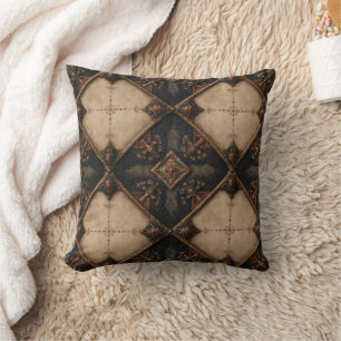 Coussin Motif de bois sculpté gothique (4)
