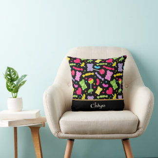 Coussin Motif de bonbons kawaii esthétique Harajuku