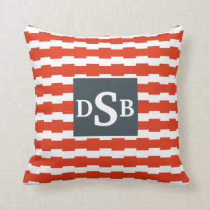 Coussin Motif de Boxstripe de monogramme