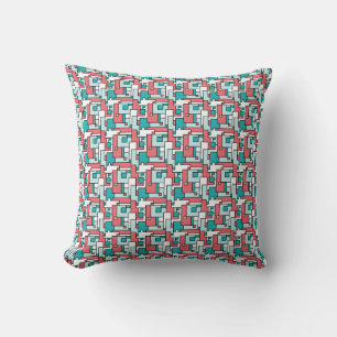 Coussin Motif de briques rétro