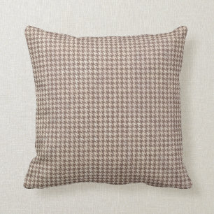 Coussin Motif de brun de pied-de-poule