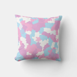 Coussin Motif de camouflage Abstrait Pastel Pink