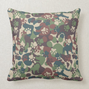 Coussin Motif de camouflage de chien