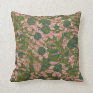 Coussin Motif de camouflage de fleur