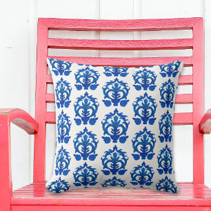 Coussin Motif de campagne française bleu