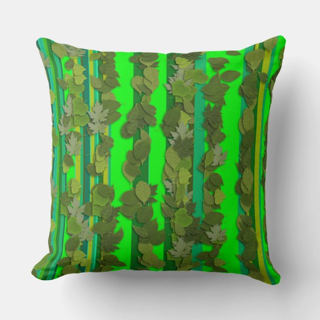 Coussin Motif de canapé  Feuille en bande personnalisé Cou (Recto)