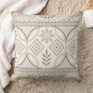 Coussin Motif de carreaux floraux géométriques ornés