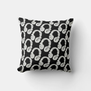 Coussin motif de casque deejay