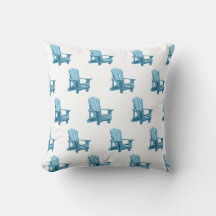 Motif de chaise Muskoka en bleu aquarelle
