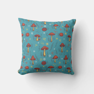 Coussin Motif de champignons Whimsical