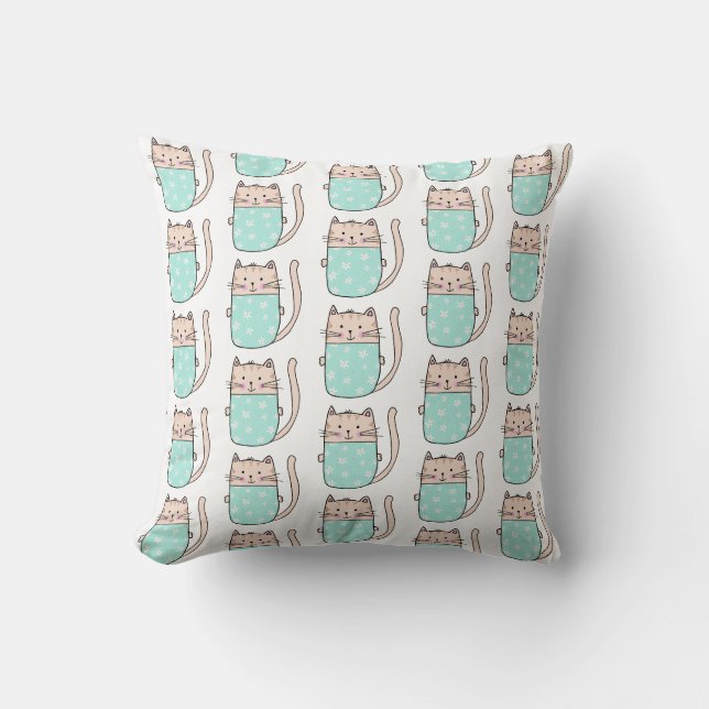 Coussin Motif de chat mignon (Recto)