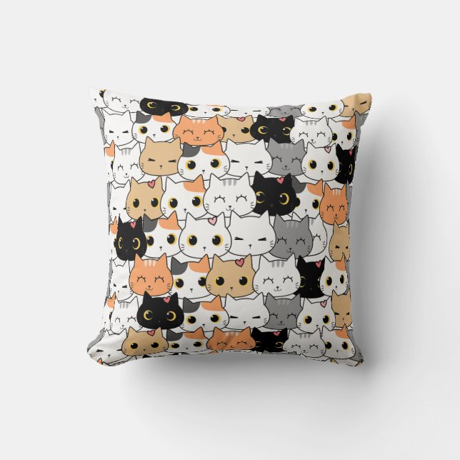 Coussin Motif de chat mignon (Recto)