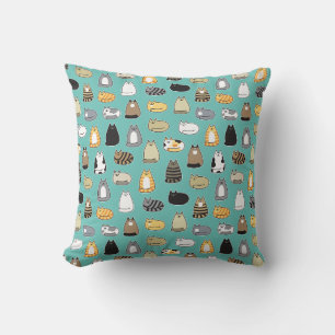 Coussin Motif de chat super mignon, couleur interchangeabl