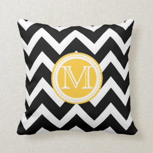 Coussin motif de chevron couleur monogramme do-it-yourself