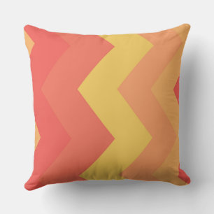 Coussin Motif de chevrons rouge, jaune et orange