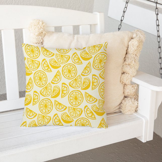 Coussin Motif de citron d'été (Créateur téléchargé)