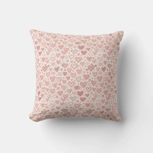 Coussin Motif de cœur dessiné à la main