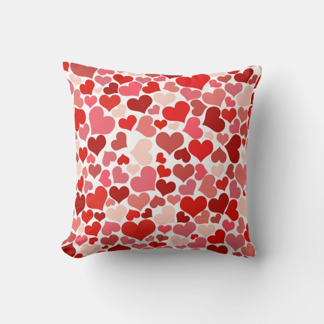 Coussin Motif de coeur rouge moderne (Recto)