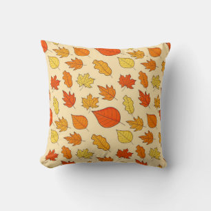 Coussin Motif de concept de feuille. Symbole de la chute e