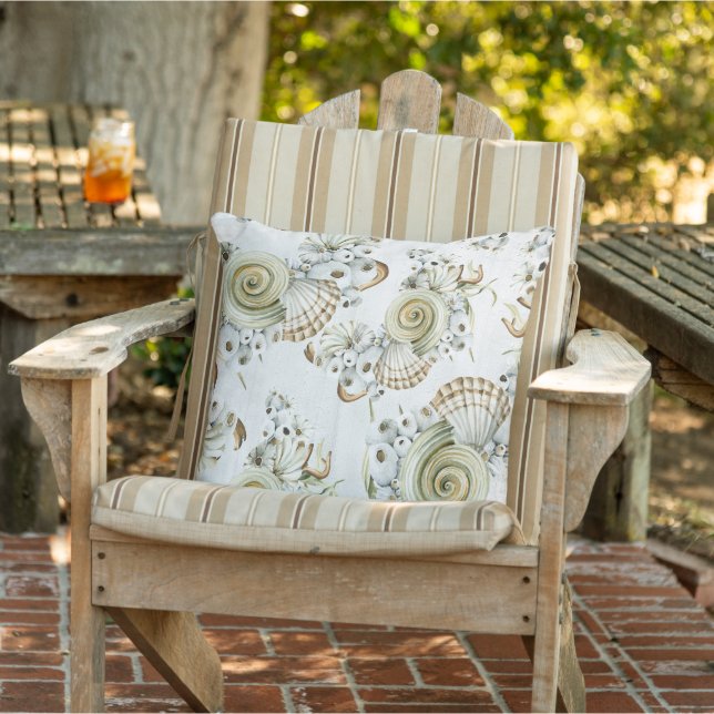 Coussin Motif de coquillage pastel (Chaise)