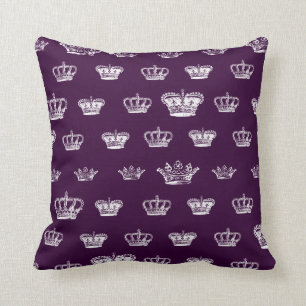 Coussin Motif de couronne dans le blanc