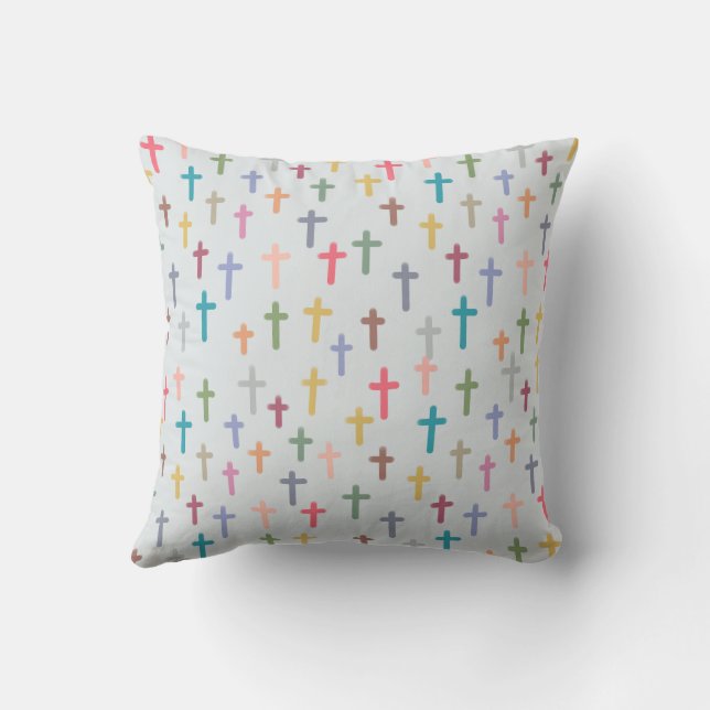 Coussin Motif de croisement coloré (Verso)